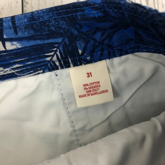 NEW Arizona Mens Blue Print Shorts Sz 31 - Picture 4 of 6